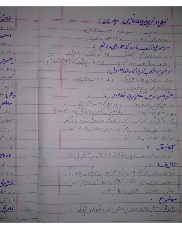 نوٹس — اصول الدعوۃ