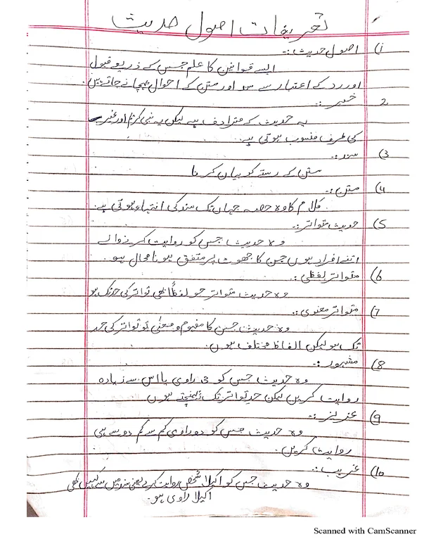 تعریفات — شرح نخبۃ الفکر